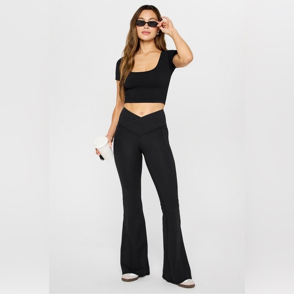 Fabletics Oasis PureLuxe High-Waisted Crossover Flare Sz XL TALL - Picture 1 of 8